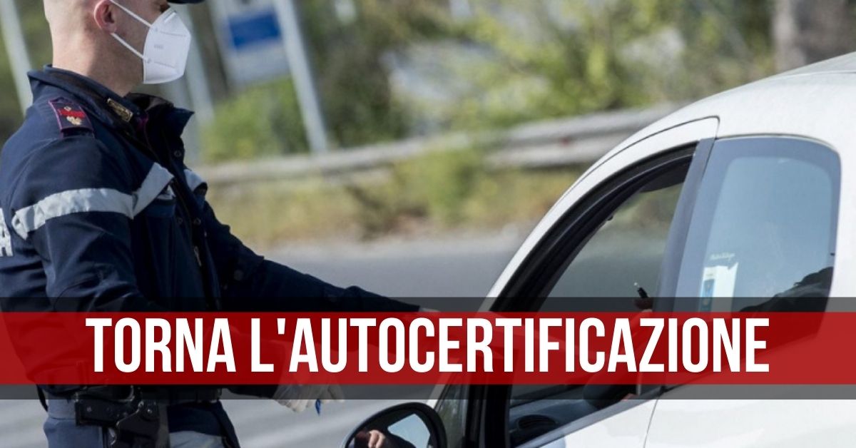 Torna L Autocertificazione Scarica Il Modulo Da Mostrare Nelle Ore Di