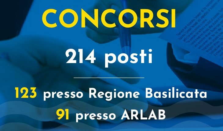 Bandi Di Concorso Per 214 Posti In Regione Basilicata E Arlab